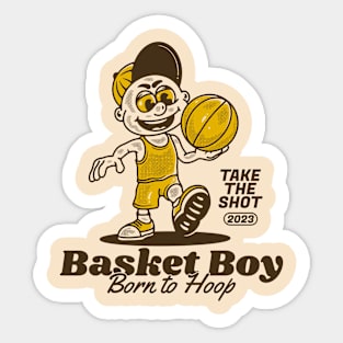 Basket boy, born to hoop Sticker